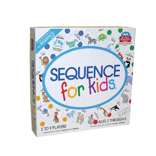 Sequence Game For Kids 42 Playing Cards 1 Folding Game Board 2-4 players - Rs Toys - Image 2
