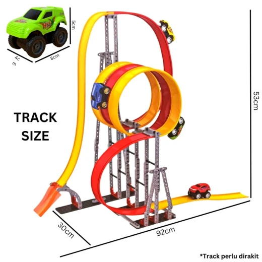 Magnetic Racing Track Toy with Car - 193 Pieces - Rs Toys - Image 5