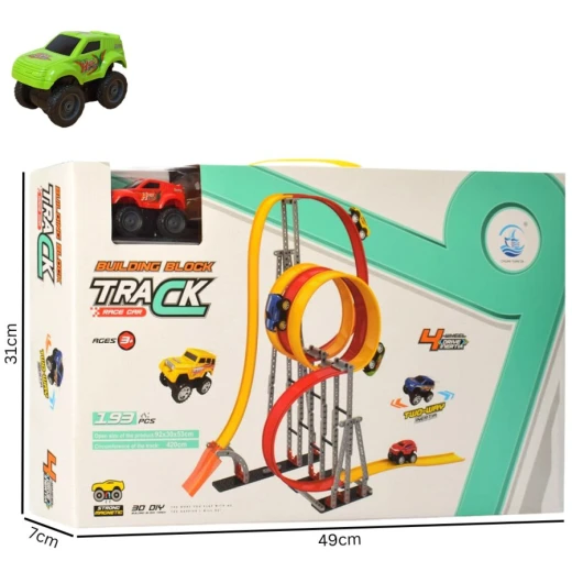 Magnetic Racing Track Toy with Car - 193 Pieces - Rs Toys - Image 4