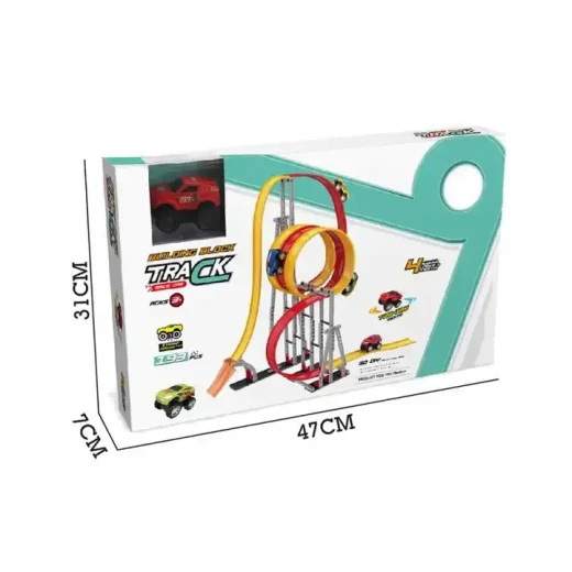 Magnetic Racing Track Toy with Car - 193 Pieces - Rs Toys - Image 3