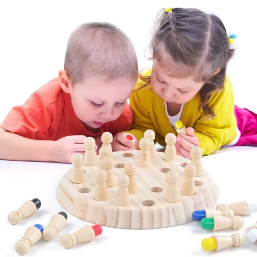 Wooden Memory Chess Game (Ohye-8716) - Rs Toys - Image 2