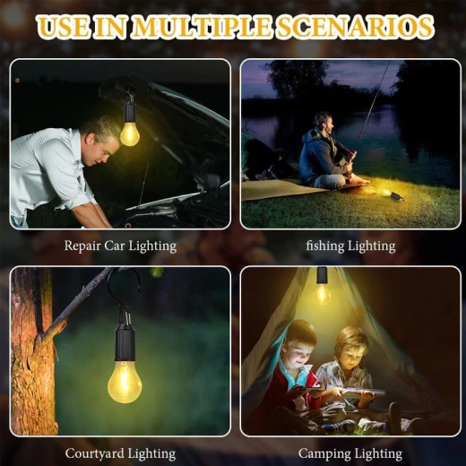 Hanging Camping Lamp Unbreakable Waterproof with Rechargeable Battery (T01) - Rs Toys - Image 7