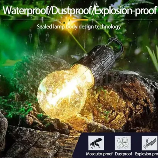 Hanging Camping Lamp Unbreakable Waterproof with Rechargeable Battery (T01) - Rs Toys - Image 5