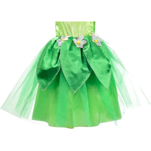 Dressy Daisy Green Fancy Fairy Costume with Flower Wreath Headband For Toddler and Little Girls – Ideal for Halloween, Birthdays & Parties -(Ages 2–4) - Rs Toys - Image 2