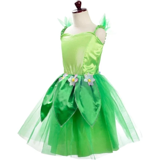 Dressy Daisy Green Fancy Fairy Costume with Flower Wreath Headband For Toddler and Little Girls – Ideal for Halloween, Birthdays & Parties -(Ages 2–4) - Rs Toys - Image 3