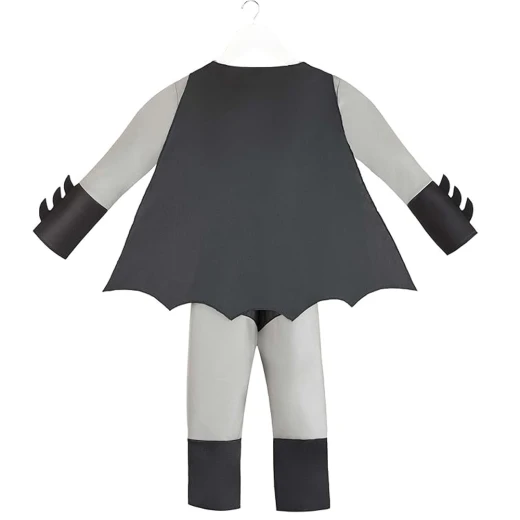 Kid's Classic Batman Costume - Superhero Jumpsuit with Cape & Mask - Rs Toys - Image 2