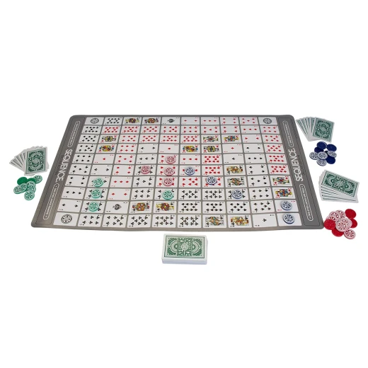 SEQUENCE Deluxe Edition – Fun Strategy Board Game for Families – With Cushioned Mat, Cards & Chips – Ages 7+, 2–12 Players - Rs Toys - Image 3