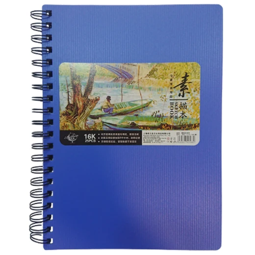 دفتر رسم سلك نوع ارثين  25 ةرقه بيضاء خشنه 160 جرام  (19.5 × 26.7 سم) لون عشوائي (-1314-16) - ألعاب ار اس - Image 4