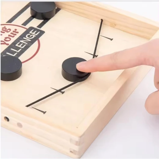 Wooden Fast Paced Slingshot Game Board – 2 Players Board Game for Kids Age 3+, Fun Indoor Family Game, Size 55.5 x 30.5 x 3 cm - Rs Toys - Image 3