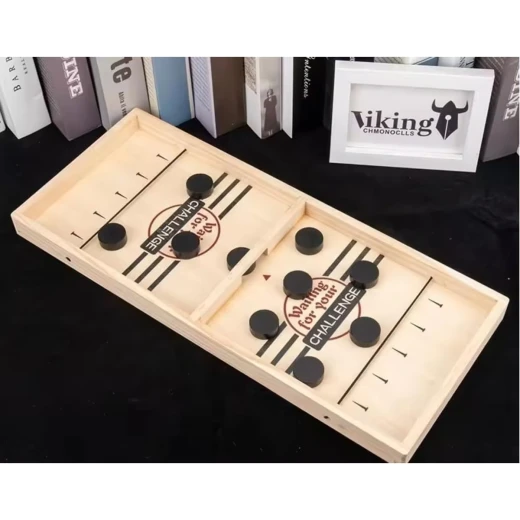 Wooden Fast Paced Slingshot Game Board – 2 Players Board Game for Kids Age 3+, Fun Indoor Family Game, Size 55.5 x 30.5 x 3 cm - Rs Toys - Image 5
