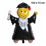 Graduation Season Celebration Balloon - 72 cm x 102 cm Aluminum Foil Balloon with Doctoral Gown and Cap Design - GRAD-RS - Rs Toys