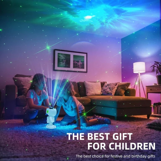 Astronaut Galaxy Projector – Star and Moon Projector with Bluetooth Speaker, Ambient Sound, Galaxy Lights for Bedroom with Timer and Remote, Nebula Night Light 360° Adjustable, Starry Space Ceiling Lamp. - Rs Toys - Image 2