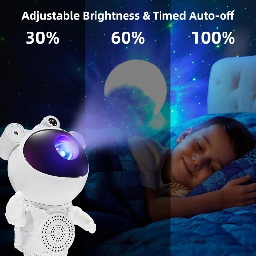 Astronaut Galaxy Projector – Star and Moon Projector with Bluetooth Speaker, Ambient Sound, Galaxy Lights for Bedroom with Timer and Remote, Nebula Night Light 360° Adjustable, Starry Space Ceiling Lamp. - Rs Toys - Image 6