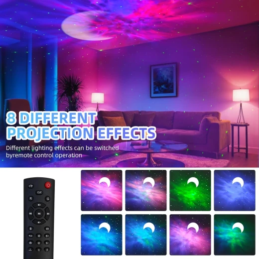 Astronaut Galaxy Projector – Star and Moon Projector with Bluetooth Speaker, Ambient Sound, Galaxy Lights for Bedroom with Timer and Remote, Nebula Night Light 360° Adjustable, Starry Space Ceiling Lamp. - Rs Toys - Image 10