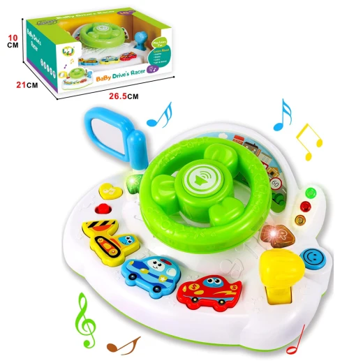 Interactive Musical Steering Wheel Toy with Lights & Sounds for Toddlers - 8 Months & Up - Rs Toys - Image 8