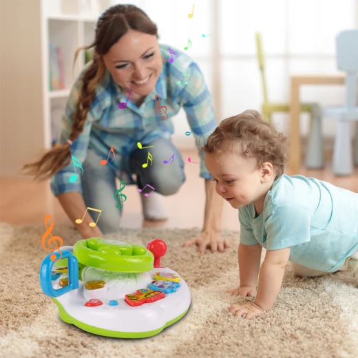 Interactive Musical Steering Wheel Toy with Lights & Sounds for Toddlers - 8 Months & Up - Rs Toys - Image 3