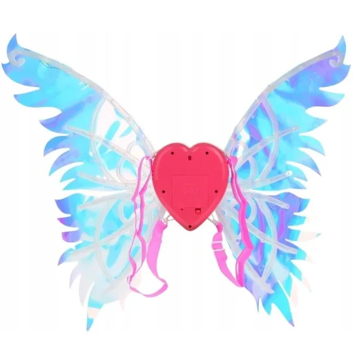 Electric Butterfly Fairy Angel Wings with Colorful LED Lighting & Music, Flapping Motion – Battery Operated for Girls 3+ - Rs Toys - Image 6