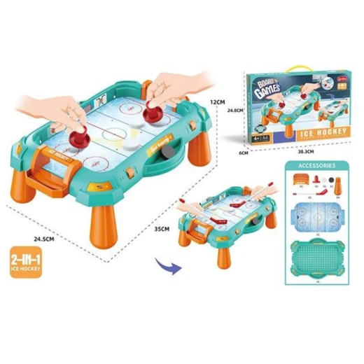 2 In 1 Ice Hockey Board Game Table 2 In 1 For 2 Players Age 3+(3712-RS) - Rs Toys - Image 5