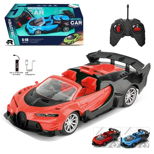Bugatti Convertible RC Car for Kids - Scale 1:18 - 4-Channel Remote Control - 3.7V Rechargeable Battery - Working Head & Tail Lights - Ages 3+ - Bugatti - Image 5