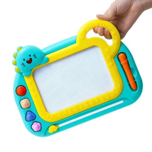 Magic Slate Board erasable Magnetic Drawing, Writing Dino Design with Handle, and Includes Pen & Four Stamps Size 30.7 x 23 cm (TK-743-RS)) - Rs Toys - Image 6