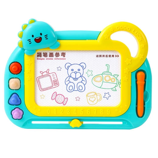 Magic Slate Board erasable Magnetic Drawing, Writing Dino Design with Handle, and Includes Pen & Four Stamps Size 30.7 x 23 cm (TK-743-RS)) - Rs Toys - Image 7