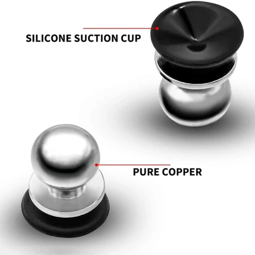 Pair of Mobile Gaming Trigger Buttons for Fast Shooting and Aiming with High Sensitivity and Electrostatic Sensing Technology, Copper and Silicone, Screen-Safe, Compatible with Smartphones and Tablets, Silver (X-13-RS) - Rs Toys - Image 8