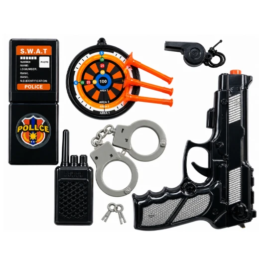 Police Superfine Play Set 1 Gun Set with Walkie Talkie & Handcuffs For Age 3 + - Rs Toys - Image 2