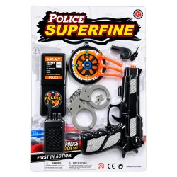 Police Superfine Play Set 1 Gun Set with Walkie Talkie & Handcuffs For Age 3 +