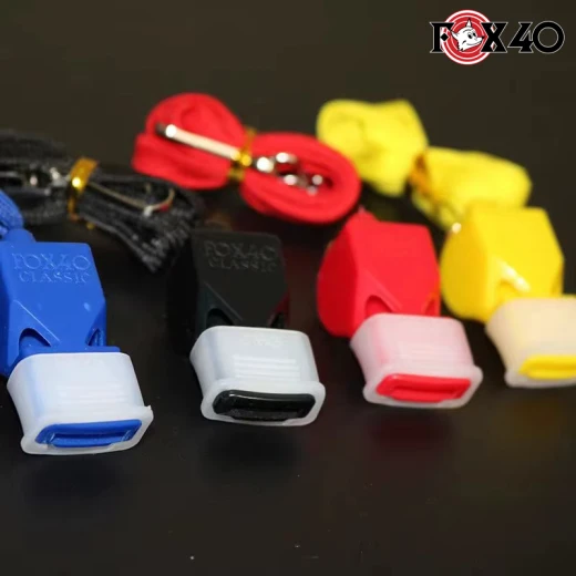 Fox 40 Classic Plastic Sports Referee Whistle With Teeth Guard & Breakaway Lanyard, High Pitch Whistle For Volleyball, Basketball, Football Match And Training (FOX-40-RS) - Rs Toys - Image 2