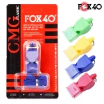 Fox 40 Classic Plastic Sports Referee Whistle With Teeth Guard & Breakaway Lanyard, High Pitch Whistle For Volleyball, Basketball, Football Match And Training (FOX-40-RS) - Rs Toys