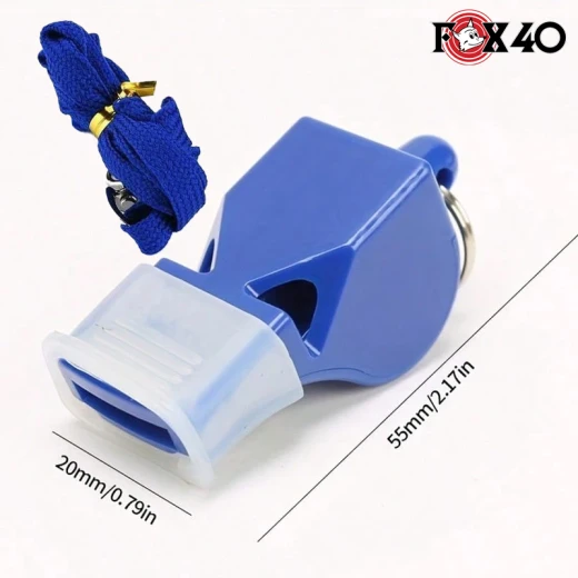 Fox 40 Classic Plastic Sports Referee Whistle With Teeth Guard & Breakaway Lanyard, High Pitch Whistle For Volleyball, Basketball, Football Match And Training (FOX-40-RS) - Rs Toys - Image 6