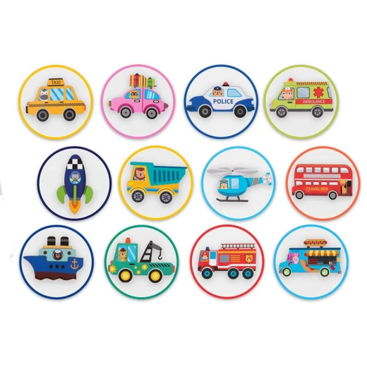 Color Day - Magnetic Puzzle Book Interesting Puzzles Of Vehicles (66 Pcs) - Suitable for Ages 3 Years & Up - Rs Toys - Image 2
