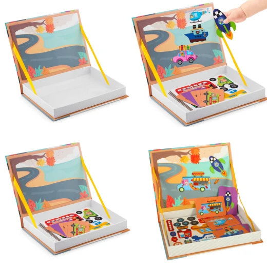 Color Day - Magnetic Puzzle Book Interesting Puzzles Of Vehicles (66 Pcs) - Suitable for Ages 3 Years & Up - Rs Toys - Image 5