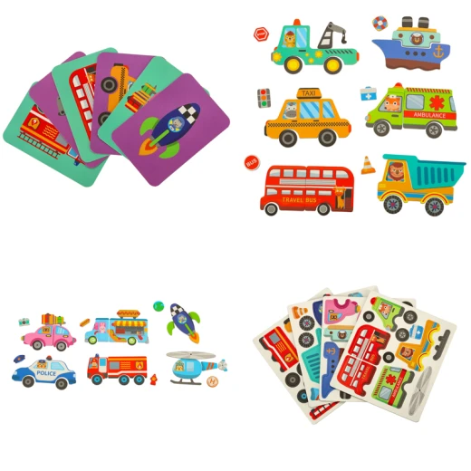 Color Day - Magnetic Puzzle Book Interesting Puzzles Of Vehicles (66 Pcs) - Suitable for Ages 3 Years & Up - Rs Toys - Image 6