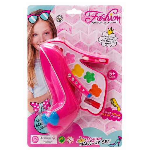 Fashion Make-Up Set Toy , Innovative High Heel Shoe Design In Bright Pink (V71615-O5) - Rs Toys - Image 2