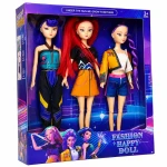 K-POP Demon Hunters Fashion Happy Doll Pack Of 3 Dolls Rumi, Mira, Zoey Length Approx. 30 cm Moveable Joints & Head (6067A) - Rs Toys