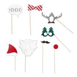 Tchiba Party Photo Set Of 8 Pcs Accessories For Funny Christmas & New Year Photos (322202-RS)