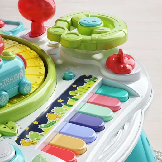 Amusement Park Study Table Multifunctional Activity Table for Kids with Piano & Train For Age 18 + (YL618-RS) - Rs Toys - Image 4
