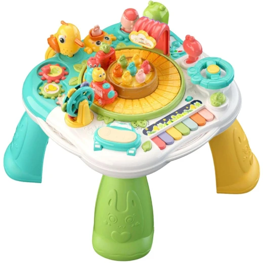 Amusement Park Study Table Multifunctional Activity Table for Kids with Piano & Train For Age 18 + (YL618-RS) - Rs Toys - Image 9