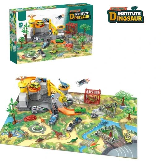 Dinosaur Institute Dinosaur Play set Mat Large Play Mat Includes 6 mini dinosaurs, 2 Toy Cars -Ages 3+ Dinosaur Institute Dinosaur Play set Mat Large Play Mat Includes 6 mini dinosaurs, 2 Toy Cars -Ages 3+