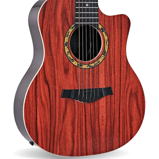 Wingda 6 Steel String Angle Guitar 81 cm Music Learning Guitar for Kids Age 3+ Maroon color  - Rs Toys - Image 3