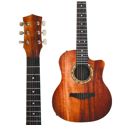Wingda 6 Steel String Angle Guitar 81 cm Music Learning Guitar for Kids Age 3+ Maroon color  - Rs Toys - Image 7