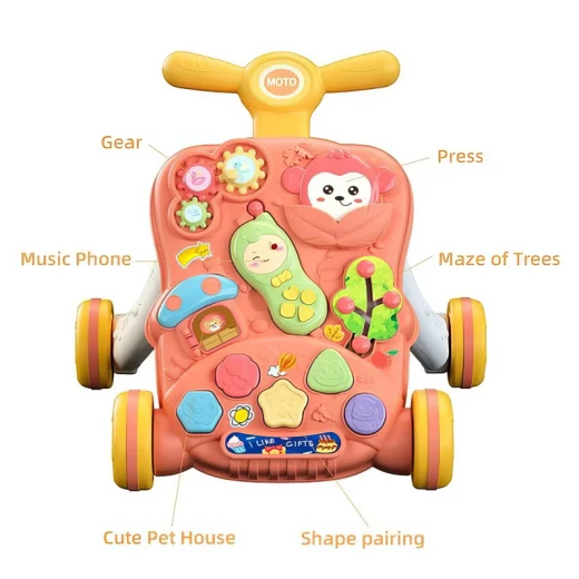2-in-1 Baby Puzzle Walker, Early Learning Activity Center, Multifunctional Removable Play Panel, Educational Toy (Yl622-RS) - Rs Toys - Image 3