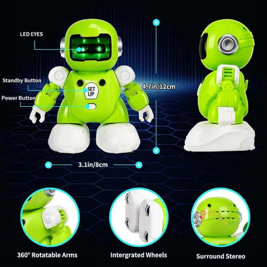 Remote Control Soccer ٌRechargeable Robot Pack Of 2 Robots ,2 nets + 1 football mat , Small Football (DB04-RS) - Rs Toys - Image 4