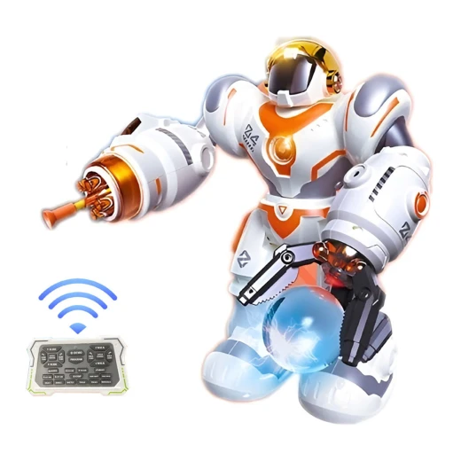Machine Warfare Guardbot President Remote Control Multi-Function Rechargeable Space Robot 24 Face Expressions & Smart Programming up to 50 Moves (5099-RS) Machine Warfare Guardbot President Remote Control Multi-Function Rechargeable Space Robot 24 Face Expressions & Smart Programming up to 50 Moves (5099-RS)