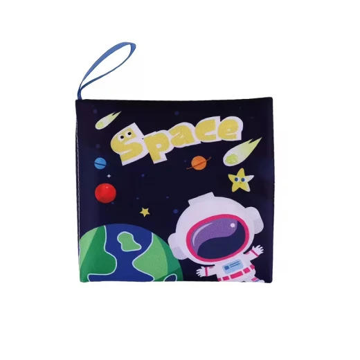 6PCS Baby Bath Books – Animals, Fruits, Vegetables, Transportation, Space, Sea & Western Food – Waterproof, Soft Fabric, Crinkle Sounds, Educational for Toddlers 6M+ - Rs Toys - Image 9