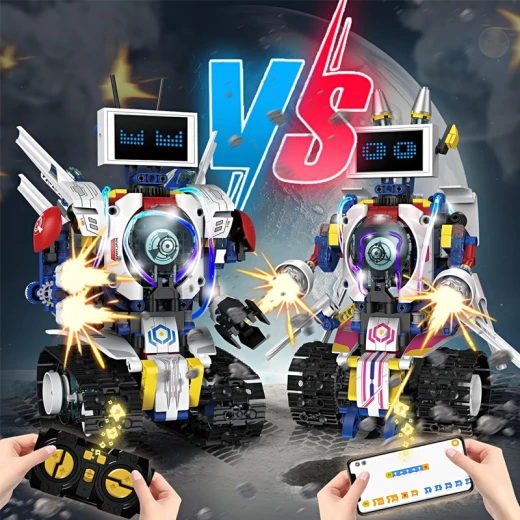 5 in 1  Robots Remote Control & App Control With Smart lcd Technic High Technology Engineering Model Vehicle Assembly Toy Set 603 Blocks With educational features –Ages 6+ - Rs Toys - Image 2