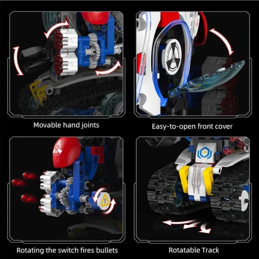 5 in 1  Robots Remote Control & App Control With Smart lcd Technic High Technology Engineering Model Vehicle Assembly Toy Set 603 Blocks With educational features –Ages 6+ - Rs Toys - Image 5