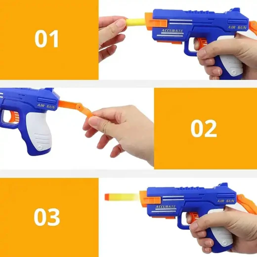 Floating Target Shooting Game with 1 Foam Blaster gun, 10 foam Bullets, and 10 Styrofoam Balls  - Rs Toys - Image 8