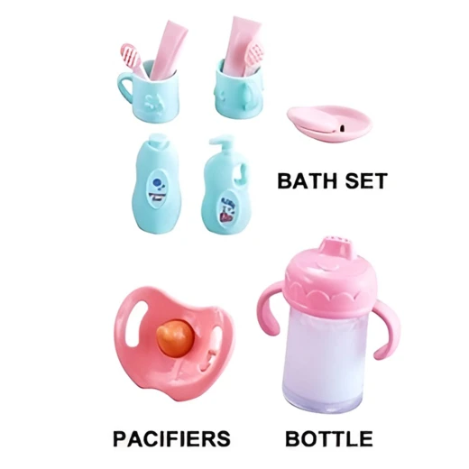 Interactive Recording Doll 34 cm with Bed and Accessories – 6 Sounds – Suitable for Ages 3+ - Rs Toys - Image 2